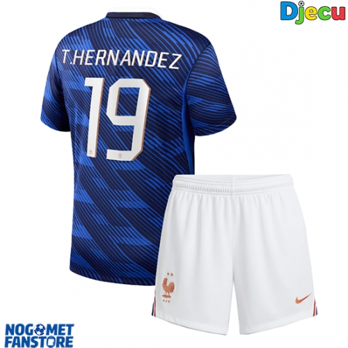 Francuska Theo Hernandez #19 Domaci Dres za djecu SP 2026 Kratak Rukav (+ Kratke hlače)